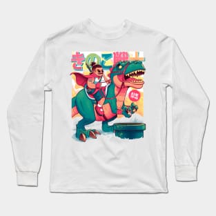 Mushrrom Warrior & Dinosaur Long Sleeve T-Shirt